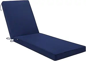 Favoyard Chaise Lounge Cushions Outdoor 72 x 21 x3 Inch Waterproof & 3-Year Fade Resistant Outdoor Lounge Chair Cushions with Removable Cover, Ties and Hidden Zipper for Patio Pool Lounge Chairs