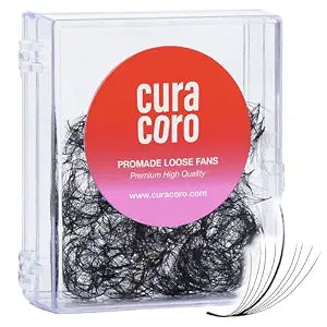 Curacoro Promade Wispy 500 Fans 9D Volume Lashes 0.05 CC Curl 10mm