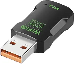 900Mbps WiFi 6 Adapter, 2 in 1 USB Bluetooth 5.4 Network Card 2.4G 5G Wireless USB Dongle Receiver Free Driver for PC
