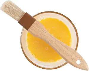 Restaurantware-Pastry Tek 1 Boar Bristles Pastry Brush, 8.4 Inches Buttering Tool Hardwood Handle, Built-In Hanging Hole, Wood Basting Applicator, Sturdy Ferrule, For Glazing And Basting