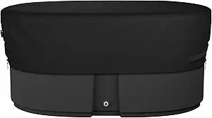 iBirdie Outdoor Waterproof 150 Gallon Stock Tank Cover for Ice Bath Cold Plunge Pool - 600D Heavy Duty Weatherproof Oval Tub Covers Compatible for Rubbermaid Water Trough