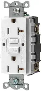 Bryant Electric GFRST20W 20 Amp 125V Commercial/Residential Self Test Duplex GFCI Receptacle, White