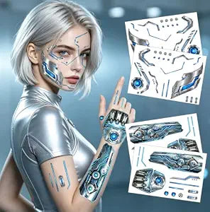 Cyberpunk Temporary Face Tattoos for Halloween Cyberpunk Costume