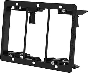 TNP 1 Gang Low Voltage Mounting Bracket, Old Work Drywall Box, Black