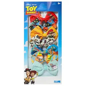 LUV HER Toy Story Alligator Hair Clips for Kids – 7-Pack Non-Slip 4-Inch Hair Bows – Girls Hair Accessories with Character Prints – Ages 3+ – Non-Toxic Material