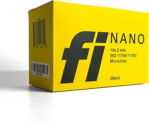 Fi Nano Microchip for Dogs - 20-Pack - Free Lifetime Registration - Universally Scannable - Small Size