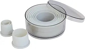 de Buyer Round Cutters - 9-Piece Set - Easily Cut, Shape & Form Pies, Tarts, Biscuits & Other Baked Goods - Dishwasher Safe