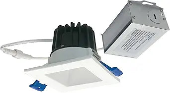 Nora NM2-2SDC6027MPW M2 Mini LED Recessed Downlight, Matte Powder White (2700K, Square Reflector)