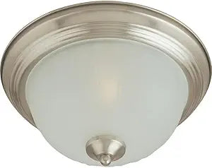 Maxim Lighting Essentials 3-Light Flush Mount | Satin Nickel Finish | Transitional Flush Mount | Ideal for Bedrooms, Hallways & Entryways | Dimmable | 5832FTSN