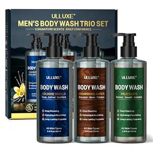 Body Wash Set for Men, Hydrating & Refreshing Shower Gel, 3 pk x 8.45 Fl Oz