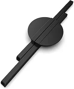 homdiy 6 Pack Black Cabinet Pulls Half Moon Drawer Pulls Semicircle Kitchen Cabinet Handles Modern Black Hardware for Bathroom Cupboard 5 Inch(128mm) Hole Center