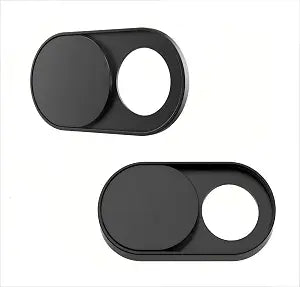 Ultra-thin magnetic sliding webcam cover, suitable for iPhone, iPad, MacBook Pro, desktop computers, mobile phones, PC accessories webcam blocker slider, excellent privacy protection - (2-Pack Black)