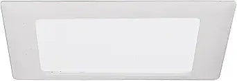HALO 10P Recessed Ceiling Light Square Trim with Glass Albalite Lens, White,9.5" L x 1.2" W x 9.3" H