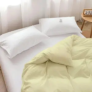 ARlinen 1 Piece Western King Duvet Cover 120x120 Inches, 100% Cotton, Breathable and Ultra Soft Ivory Solid Comforter Cover with Zipper Closure and 4 Corner Ties