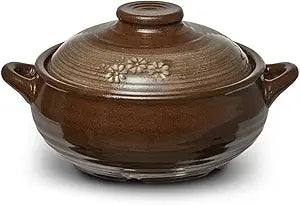 Dolsot Korean Stone Bowl Clay Pots For Cooking Korean Pot Ceramic Cooking Pot Korean Stone Bowl Onggi Kimchi Stone Donabe Crazy Claypot Ttukbaegi With Lid (large 34oz)