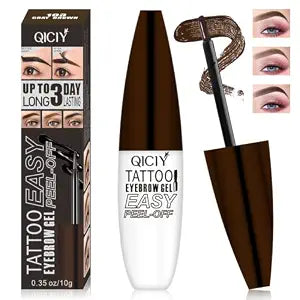 Peel Off Eyebrow Tint Gel, Dark Brown Brow Makeup, Waterproof