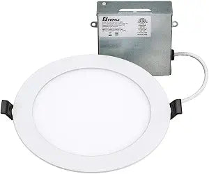 Topaz Round 6 Inch LED Slim Fit Recessed Downlights, 12 W, Ceiling Light with Junction Box, 5CCT Selectable 2700K,3000K,3500K,4000K,5000K, White