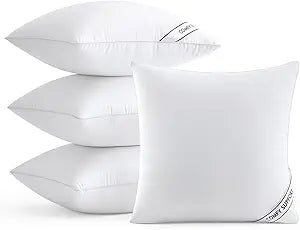 MIULEE 20x20 Inch Pillows Inserts, Pack of 4 Down Alternative Virgin Filling Comfy Support Throw Pillows for Sofa Couch Bed