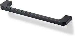 TUNNY 10 Pack Modern Cabinet Handles-5"/128mm Screw Spacing Matte Black Solid Furniture Hardware Handles Cabinet Hardware Kitchen Cabinet Handles for Bathroom Drawer Pulls