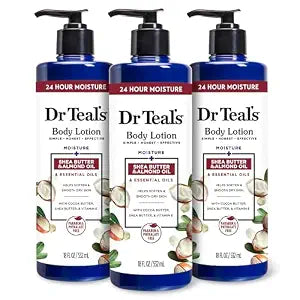 Dr Teal's Body Lotion, Shea Butter & Almond, 18 fl oz (Pack of 3)