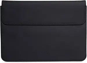 RAINS Laptop Portfolio 13'/14'' Black Waterproof Protective Computer Case with Soft Lining, Flap Closure, Fits 14' Laptop Water Resistant & Repellent 2 Year Warranty