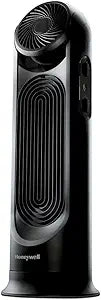 Honeywell TurboForce Tower Fan, 2-in-1 Fan with 6 speeds, quiet operation quality. Stylish Tower Fan for home, room, bedroom or home office - Black, HYF502