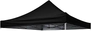 Canopy Replacement Top, 10x10ft Pop Up Canopy for Outdoor Garden Patio Pavilion Top Cloth Only (Black)