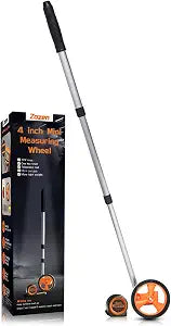 Zozen 4-Inch Measuring Wheel in Feet and Inches,Tape Measure Include,Orange