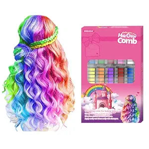 MSDADA 10 Color Hair Chalk for Girls Washable Temporary Hair Chalk Comb