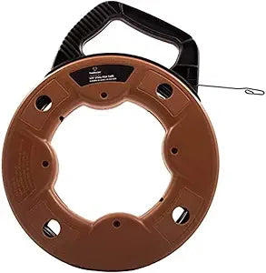 Southwire Fish Tape Tool - Durable 1/8-Inch Tempered Spring Steel for Efficient Wire Pulling - High-Impact Case - Ergonomic Handle - Fast Rewind Design - 125-Foot Length