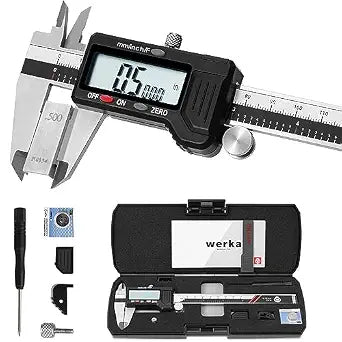Werka Digital Caliper 0-6 Inch, Stainless Steel Measuring Tool
