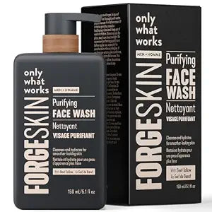 Forge Skin Beef Tallow Face Wash for Men - Morning Nourishing Hydrating Facial Cleanser - Gentle Cleansing Moisturizer for Hydration - Exfoliating Facial Skincare for Clean Skin (5 OZ)