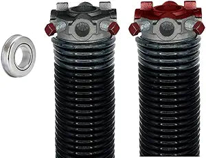 Garage Door Torsion Springs (218 x 1.75 x 26) | 1" ID Steel Bearing | Left and Right Hand Wound Replacement (Pair)