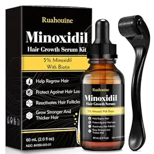 5% Minoxidil Hair Regrowth Oil for Men and Women – Extra Strength Topical Serum for Hair Loss, Promotes Thicker, Healthier Hair and Beard Growth Kit, 2.11 fl.oz