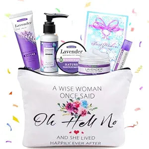 Gifts for Women Best Friends Gifts Travel Size Toiletries Kit Self Care Gifts for Sister Friends,Mom, Teacher,Grandma Lavender Gifts for Her Birthday Christmas