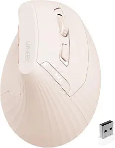 Uineer Ergonomic Vertical Mouse, 2.4G Wireless Mouse, Rechargeable, 4-DPI