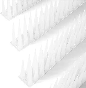 OFFO Bird Spikes Pigeon Outdoor Spikes for Cat Keep Birds Raccoon Woodpecker Away Covers 53 Feet(16.2m), Frosted White