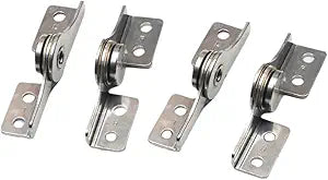 Torque 2.0 N.MStainless Steel Torque Shaft Hinge for Folding Table, Windows, Doors, WardrobeCabinets Boxes - Smooth Rotation, Durable & Easy - Install,2 Pair L+R, Silver