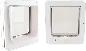 GLOGLOW Automatic Cat Door Interior Door, Smart Pet Access with Electronic Flap, Collar Activated and Secure Locking for Cats and Dogs, 10.24x11.61in Size