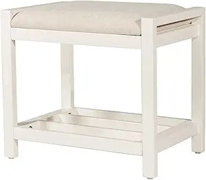 Hillsdale Furniture Amelia, White Vanity Stool