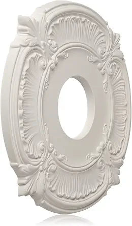 EIFHYT 2 Pack White Home Lighting Ceiling Medallions Molded Plastic, 13" OD x 3-1/2"ID x 3/4" P