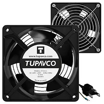 Network Cabinet Fan (2pc Kit) Pair of 120mm 4in Fans 110V - Tupavco TP1511