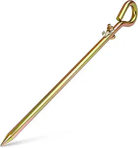 Portable Grounding Rod 17.5" Solid Steel Ground Rod for Electric Fence, Earthing, Antenna, Portable Generators, Solar Panel, Ham Radio & Pool Equipment