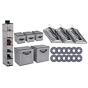 Delta Children Nursery Storage 48 Piece Set - Easy Storage/Organization Solution - Keeps Bedroom, Nursery & Closet Clean, Navy