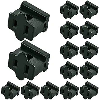 Frienda 15 Pcs SPT-1 Christmas Light Slip Plug Female Vampire Plug, Green