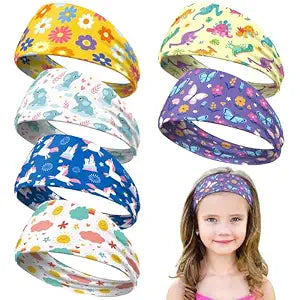 Chunyin 6 Pcs Funny Cute Headbands for Girls Elastic Non Slip
