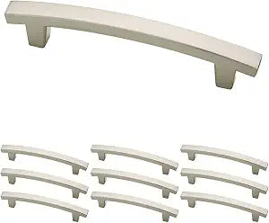 Franklin Brass (10-Pack) Brushed Nickel Cabinet Handles, 4 Inch Hole Center, Pulls for Drawers, Kitchen Cabinet Door, Dressers | Pierce