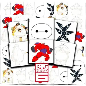 Big Hero 6 Tattoos for Kids Party Favors Bundle - 72 Pc Individual Tattoos