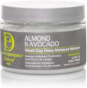 Design Essentials Almond & Avocado Wash Day Deep Moisture Masque, 12 oz