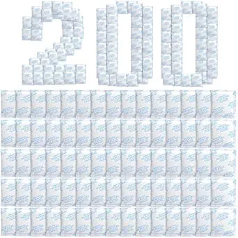Threlaco 200 Pcs 20 Gram Silica Gel Packets Desiccant Packs for Storage Moisture Absorbers Silica Gel Anti Humidity Transparent Food Grade Desiccant Packs for Electronics, Clothes Shoes (Nonwoven)